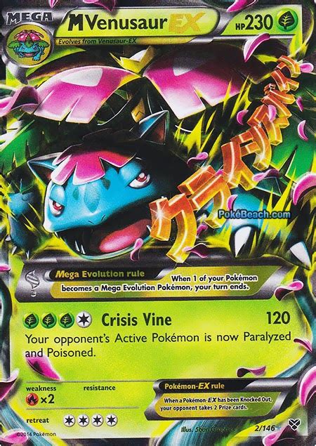 mega venusaur x|mega venusaur ex card.
